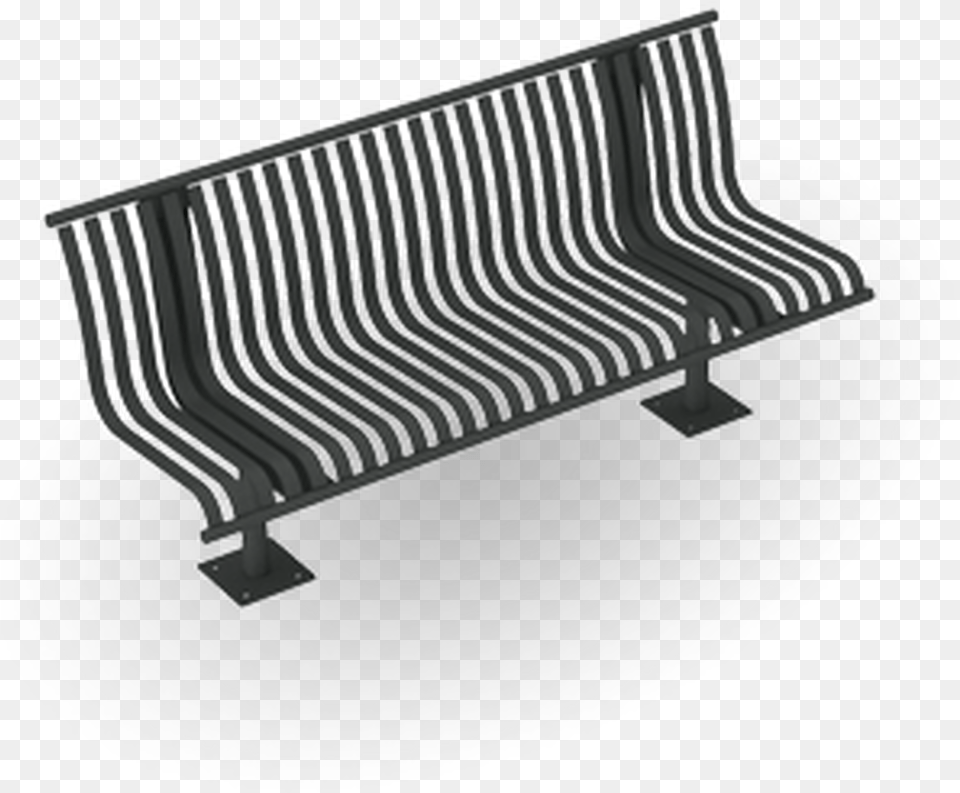 Buddy Bench Black And White, Furniture, Fence Png Image