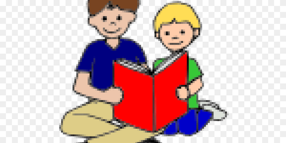 Buddy Reading Cliparts, Person, Boy, Child, Male Free Png