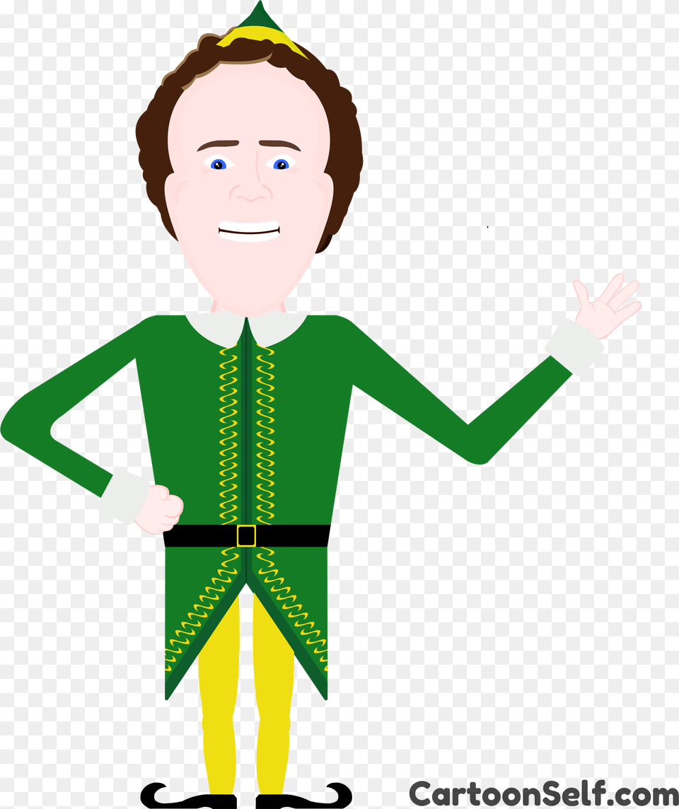 Buddy The Elf Wins You Over With His Sense Of Humor Film, Clothing, Costume, Sleeve, Person Png