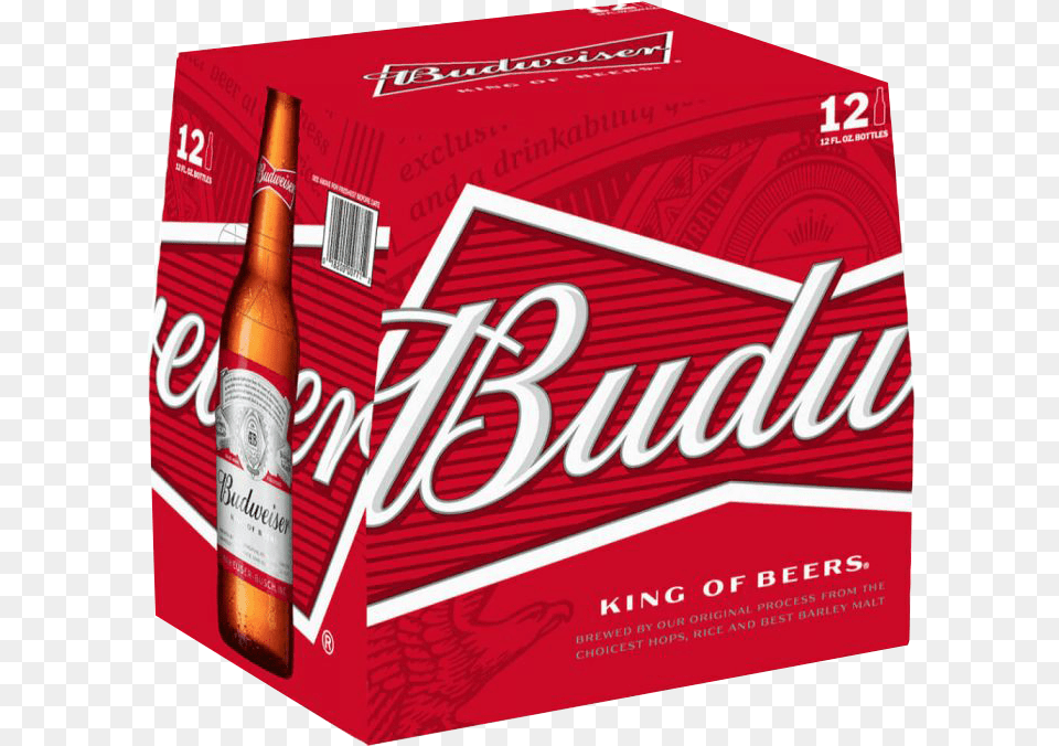 Budweiser 12oz 12pk Bt Budweiser, Alcohol, Beer, Beverage, Bottle Png