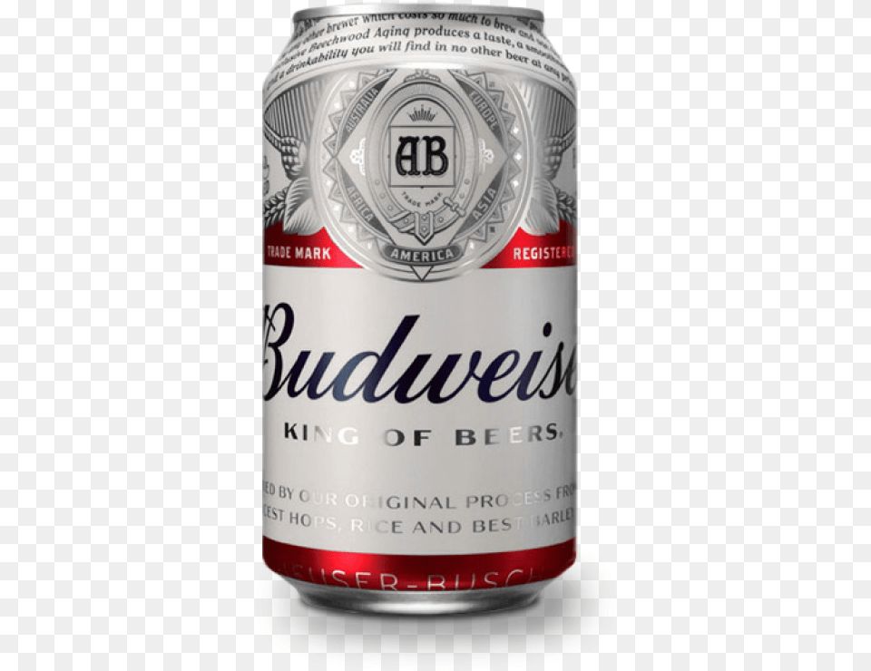 Budweiser America Can, Alcohol, Beer, Beverage, Lager Png