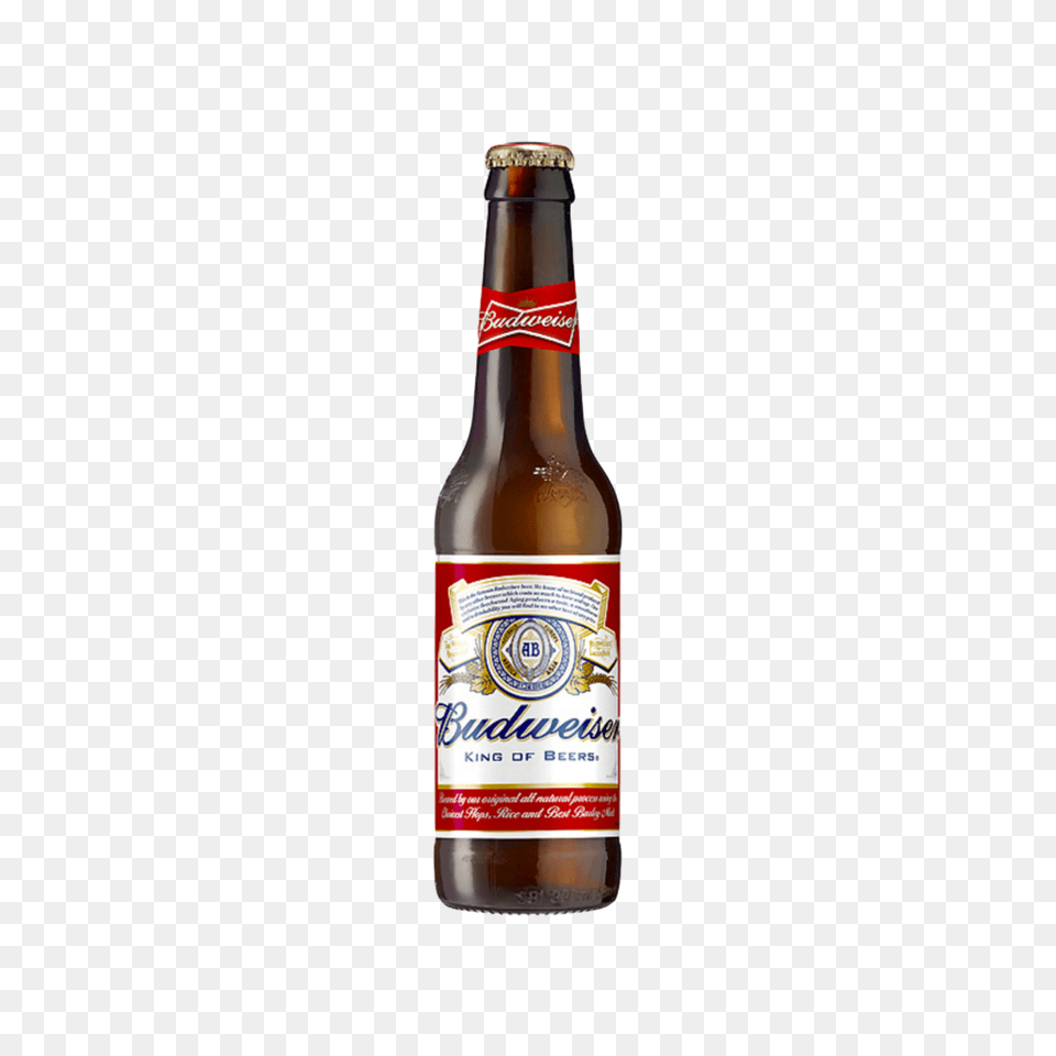 Budweiser Beer Bottle Cl, Alcohol, Beer Bottle, Beverage, Lager Png Image