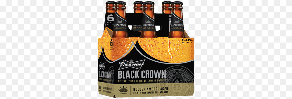 Budweiser Black Crown Budweiser Black Crown, Alcohol, Beer, Beer Bottle, Beverage Free Transparent Png