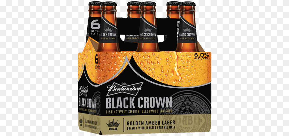 Budweiser Black Crown Types Of Budweiser Beer, Alcohol, Beer Bottle, Beverage, Bottle Free Transparent Png