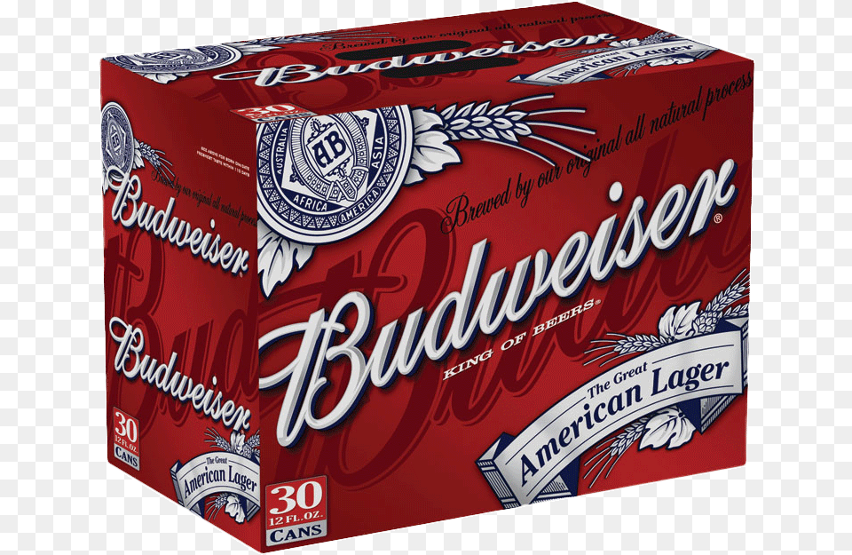 Budweiser Budweiser 24 Pack Can, Box, Tin, Cardboard, Carton Free Png