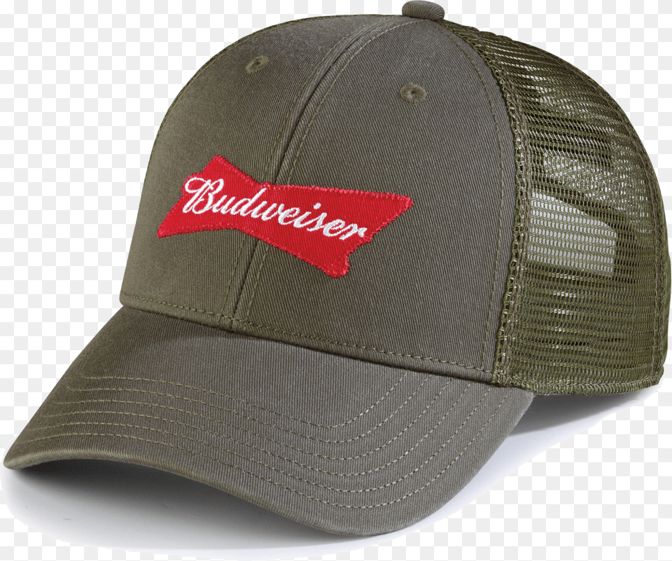 Budweiser Green Military Cap, Baseball Cap, Clothing, Hat, Accessories Png Image