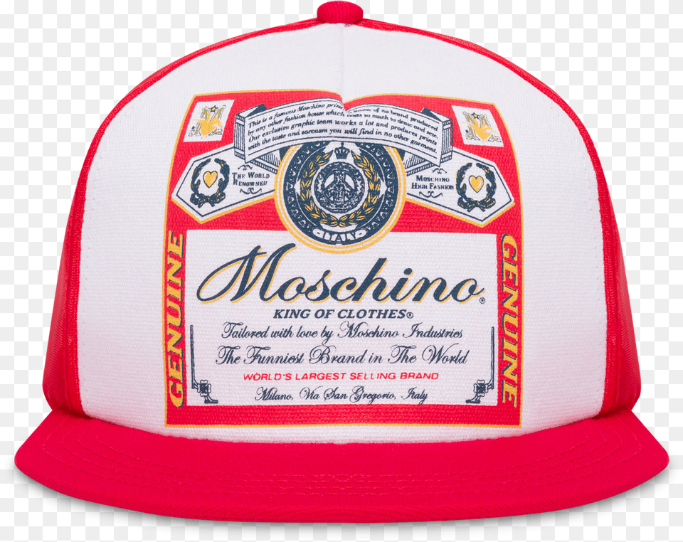 Budweiser Hat Moschino, Baseball Cap, Cap, Clothing Png