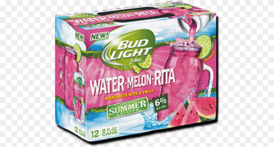 Budweiser Light Watermelon Ber Rita 12 Pack Can Watermelon Rita Bud Light, Food, Fruit, Plant, Produce Free Png Download