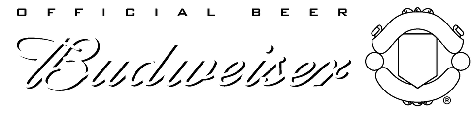 Budweiser Manchester United Logo Black And White Calligraphy, Text Free Transparent Png