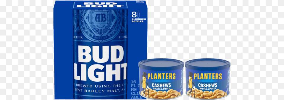 Budweiser Or Bud Light And Planters Mixed Nuts Or Bud Light Beer 24 Pack 16 Fl Oz, Tin, Aluminium, Can, Cup Free Png Download