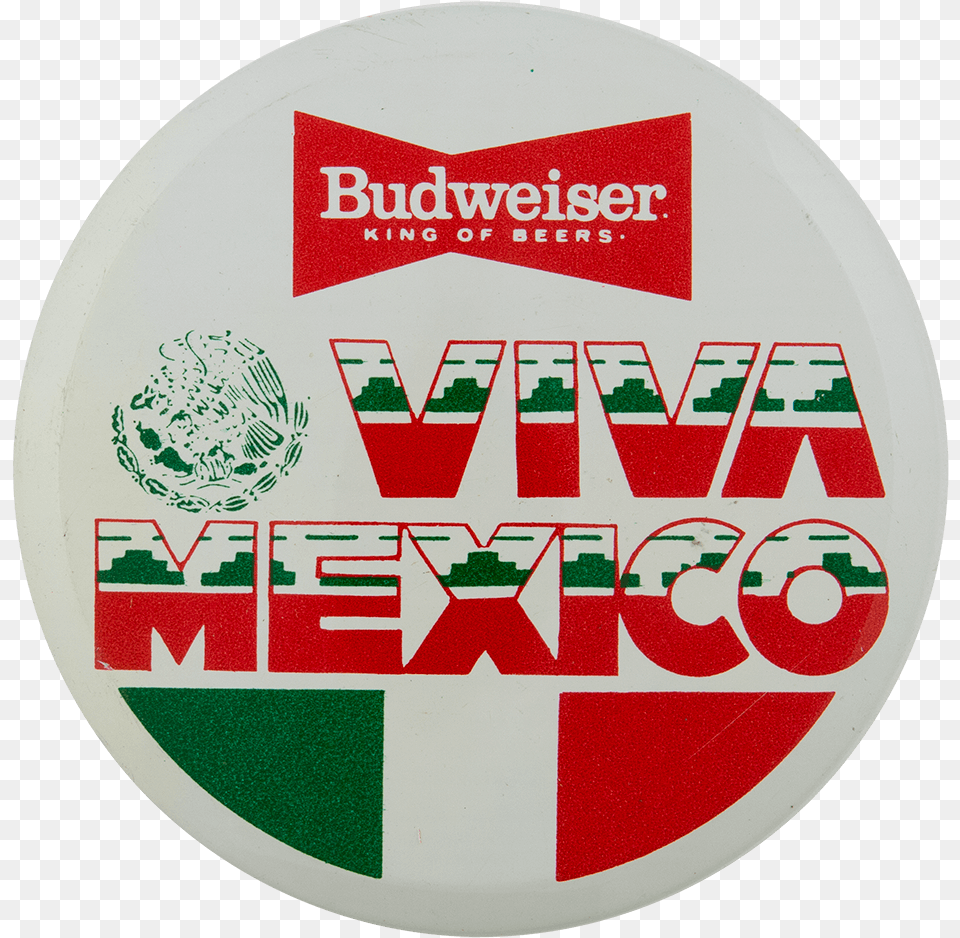 Budweiser Viva Mexico Flag Busy Beaver Button Museum Circle, Badge, Logo, Symbol, Road Sign Free Png