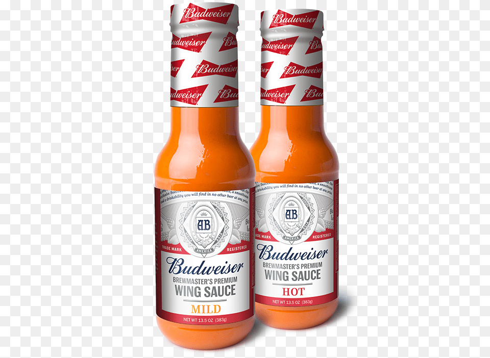Budweiser Wing Sauce, Alcohol, Beer, Beverage, Bottle Png Image