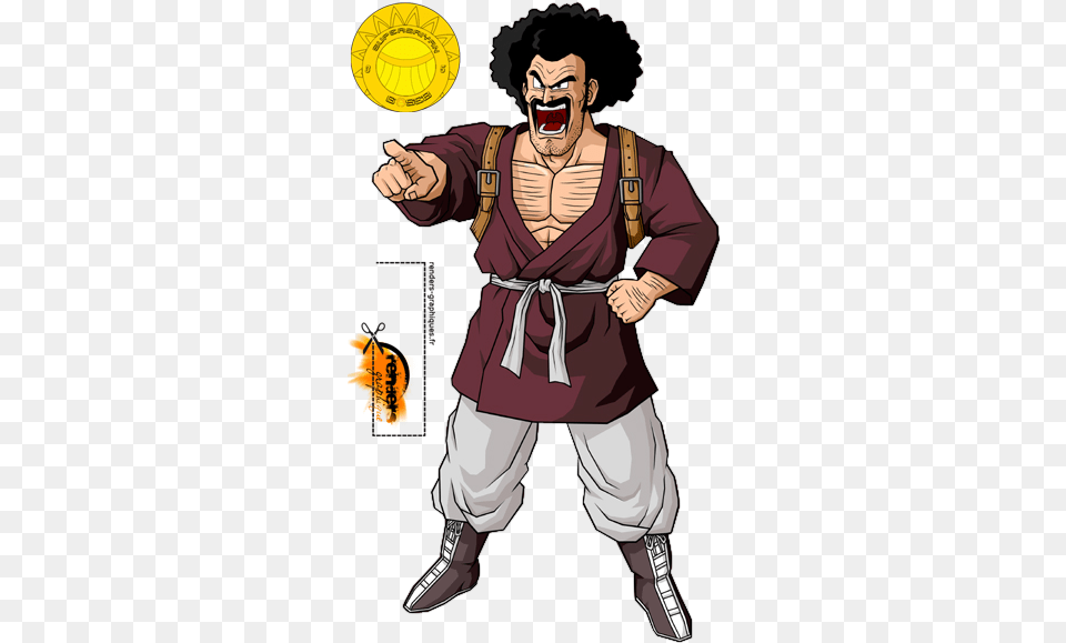 Bueno Hazle Clik En Aumentar Mr Dragon Ball Mr Satan Hercule Cosplay Shoes Boots Custom, Adult, Male, Man, Person Png