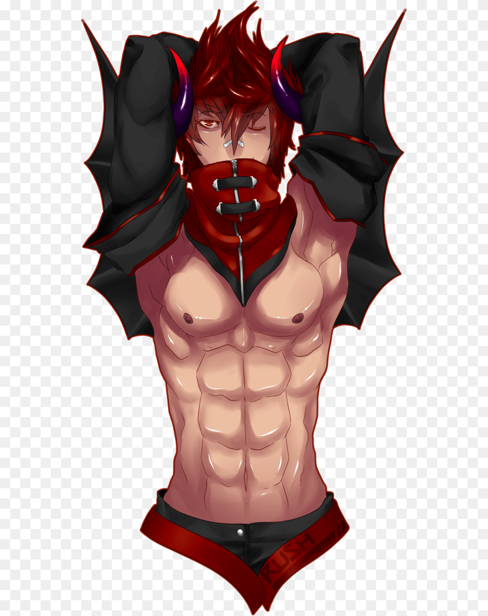 Buff 2 By Galactic Rush Anime Guy With Abs, Body Part, Person, Torso Free Png