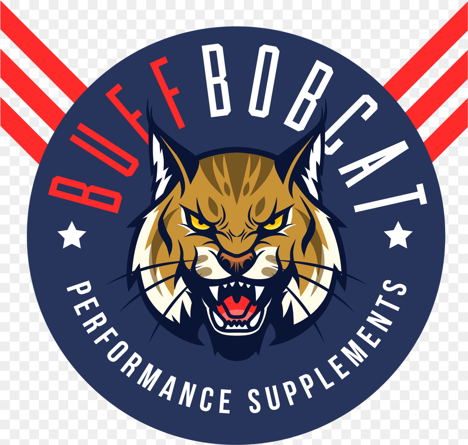 Buff Bobcat Cartoon, Logo, Emblem, Symbol Png Image