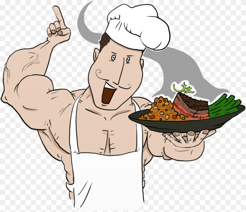 Buff Chef, Cutlery, Meal, Food, Lunch Free Png Download