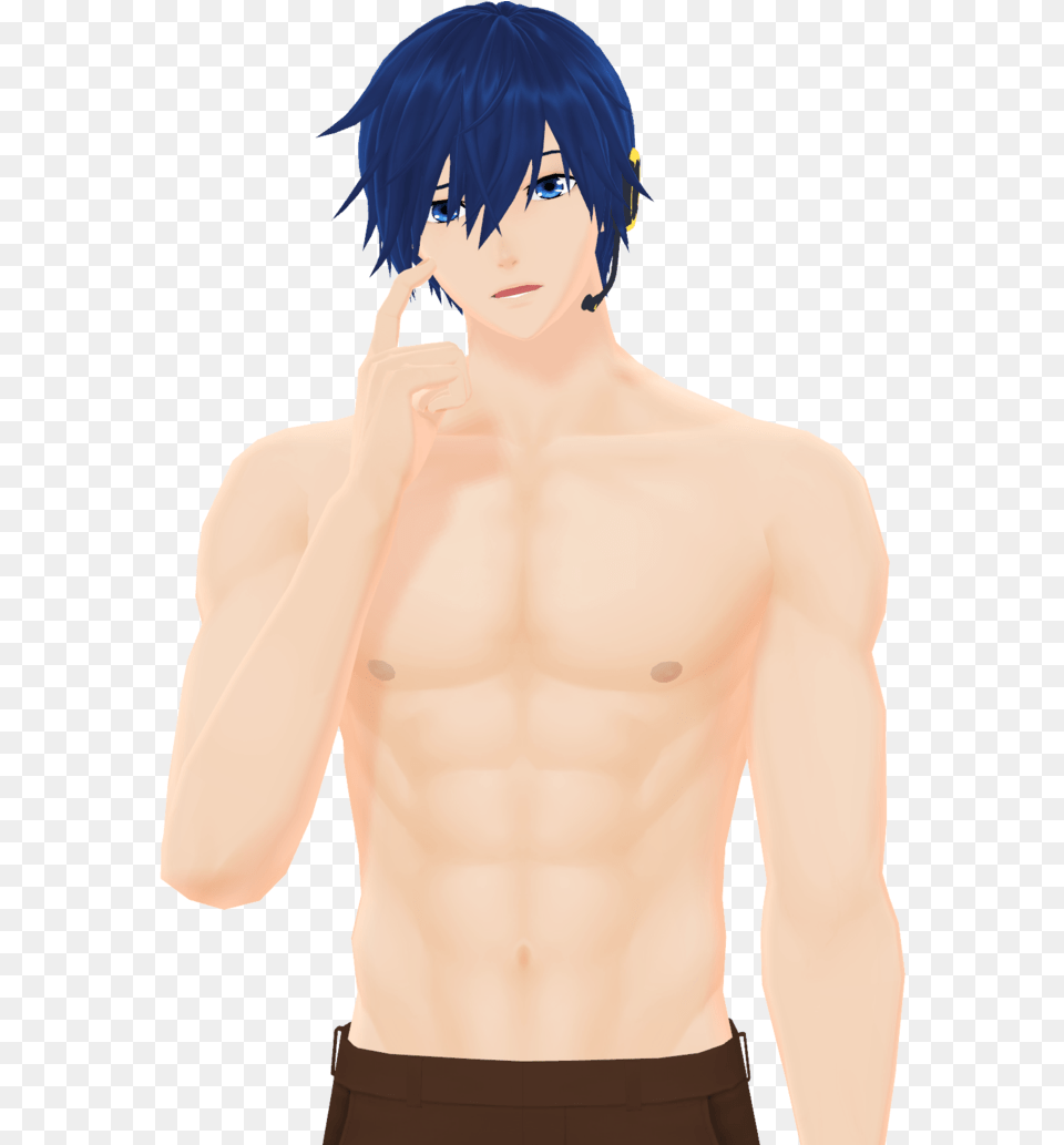 Buff Manly Ice Cream Man By Kaahgome Pluspng Kaito Muscle, Back, Body Part, Person, Adult Free Transparent Png