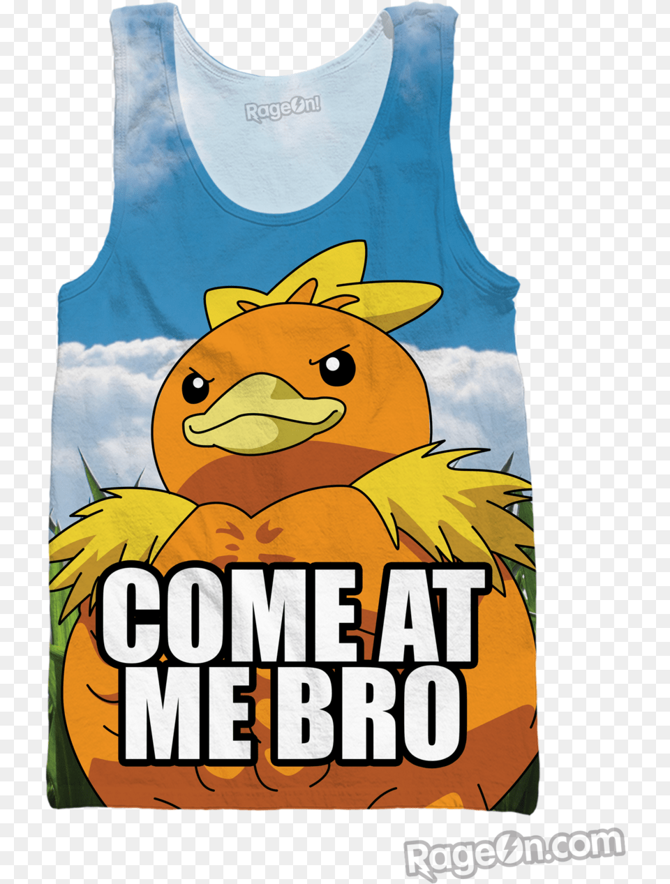 Buff Torchic Tank Top Come At Me Bro Meme White Walker, Clothing, Tank Top, Person Free Transparent Png