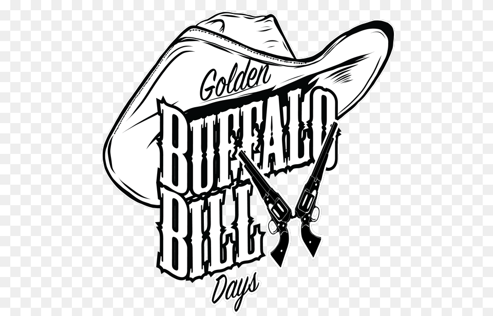 Buffalo Bill Clipart Black And White, Clothing, Hat, Cowboy Hat Png Image