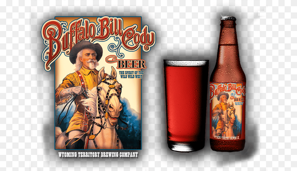 Buffalo Bill Cody Beer Poster Poster Buffalo Bill Art Print Poster, Beverage, Alcohol, Lager, Male Free Transparent Png