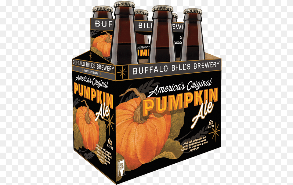 Buffalo Bill S Pumpkin Ale Pumpkin, Alcohol, Beer, Beverage, Bottle Png
