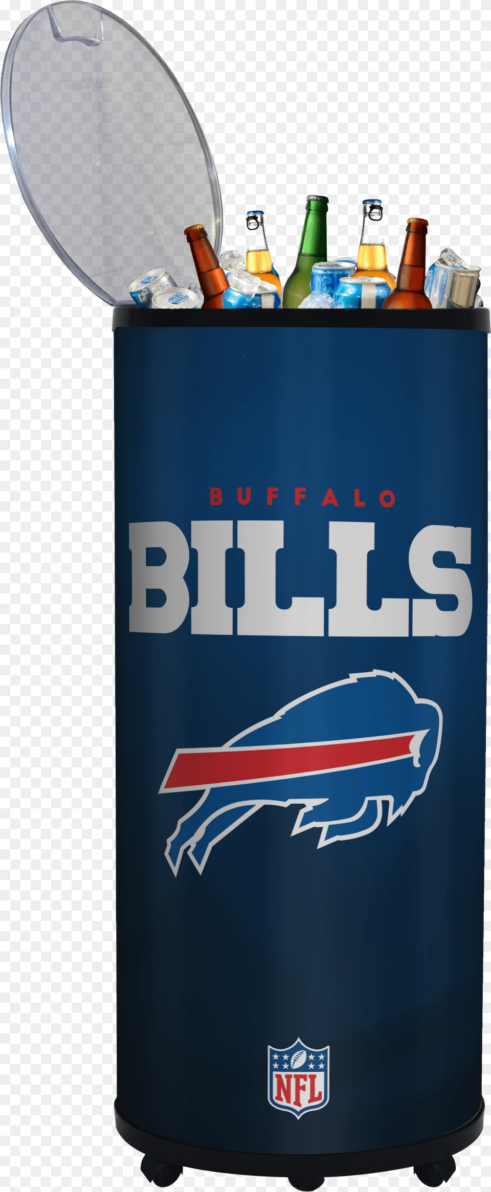 Buffalo Bills 17quot X 40quot Beverage Ice Barrel Cooler Buffalo Bills, Bottle, Alcohol, Beer, Appliance Free Transparent Png