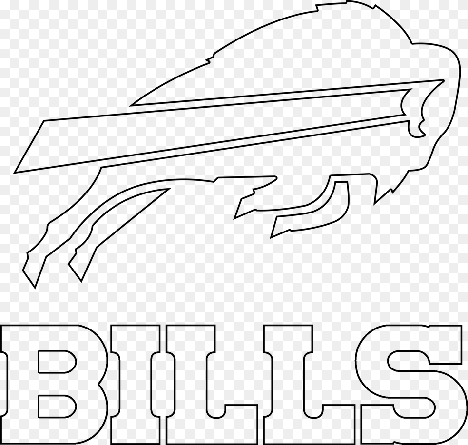 Buffalo Bills Logo Outline Buffalo Bills Symbol Cricut, Gray Png