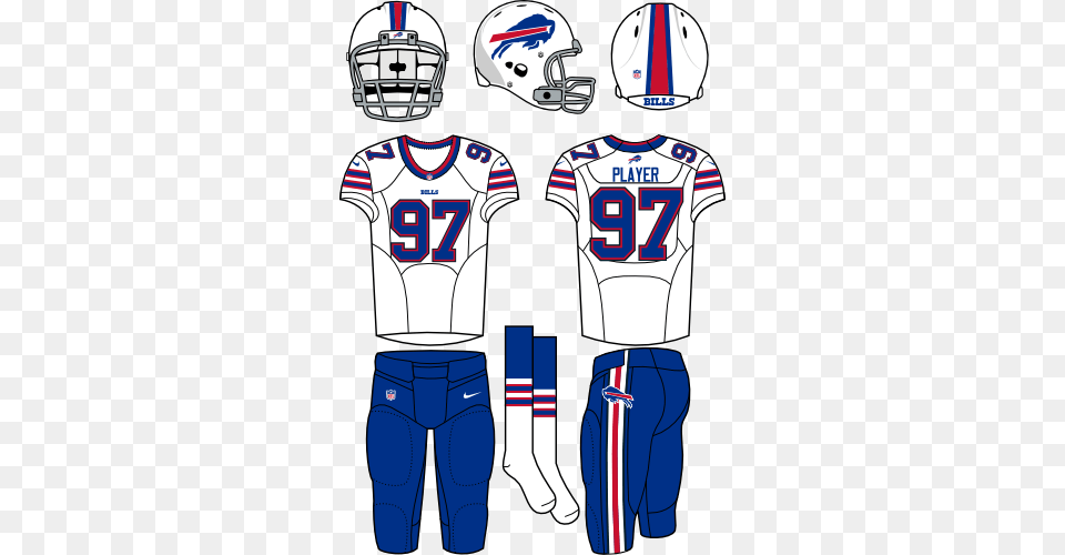 Buffalo Bills Miami Dolphins Road Uniform, Clothing, Helmet, Shirt, American Football Free Png