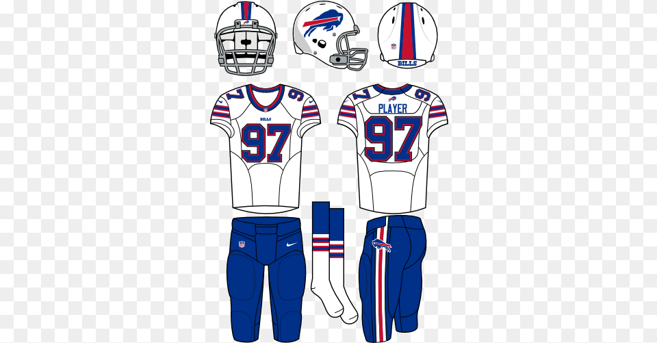 Buffalo Bills Road Uniform Jaguars Football Team Colors, Clothing, Helmet, Shirt, American Football Free Transparent Png