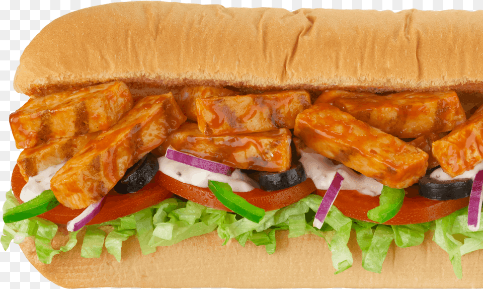 Buffalo Chicken Subway, Burger, Food, Bread Free Png Download