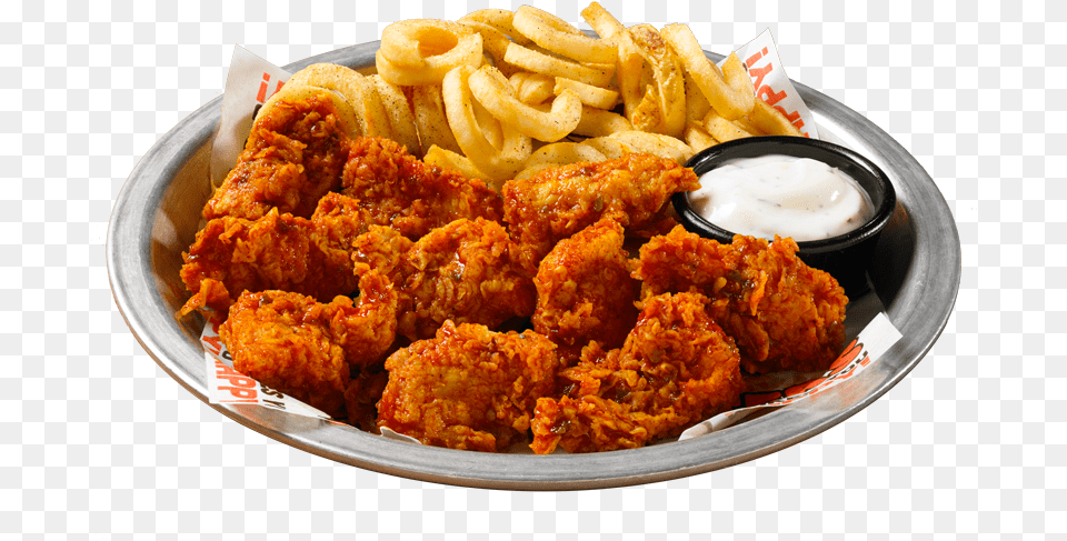 Buffalo Chicken Wings With Fries, Dining Table, Furniture, Table, Food Free Transparent Png