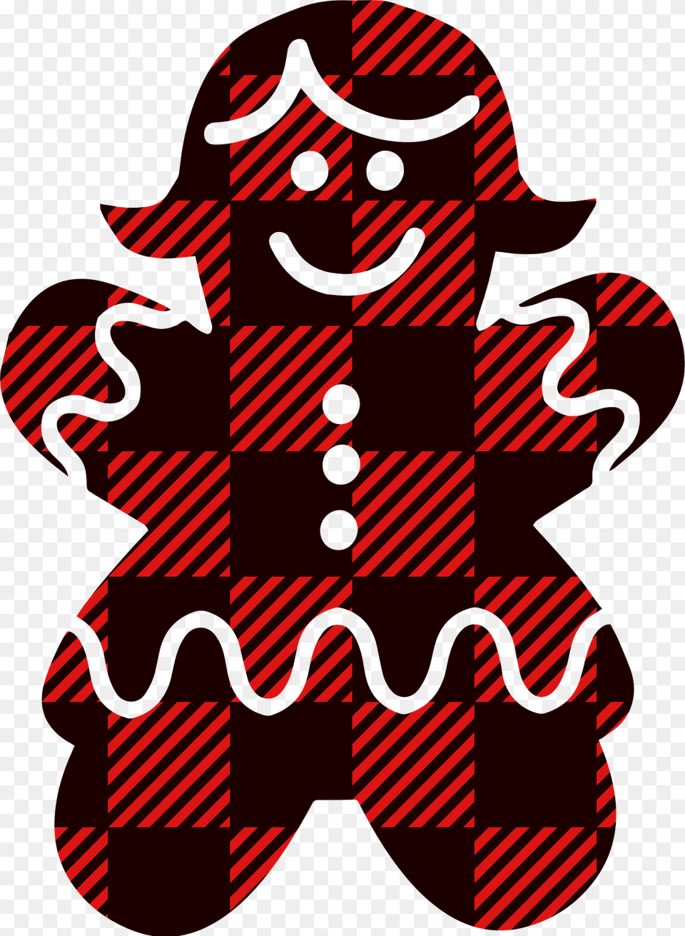 Buffalo Plaid Gingerbread Girl Clipart, Sticker, Dynamite, Weapon Free Png Download