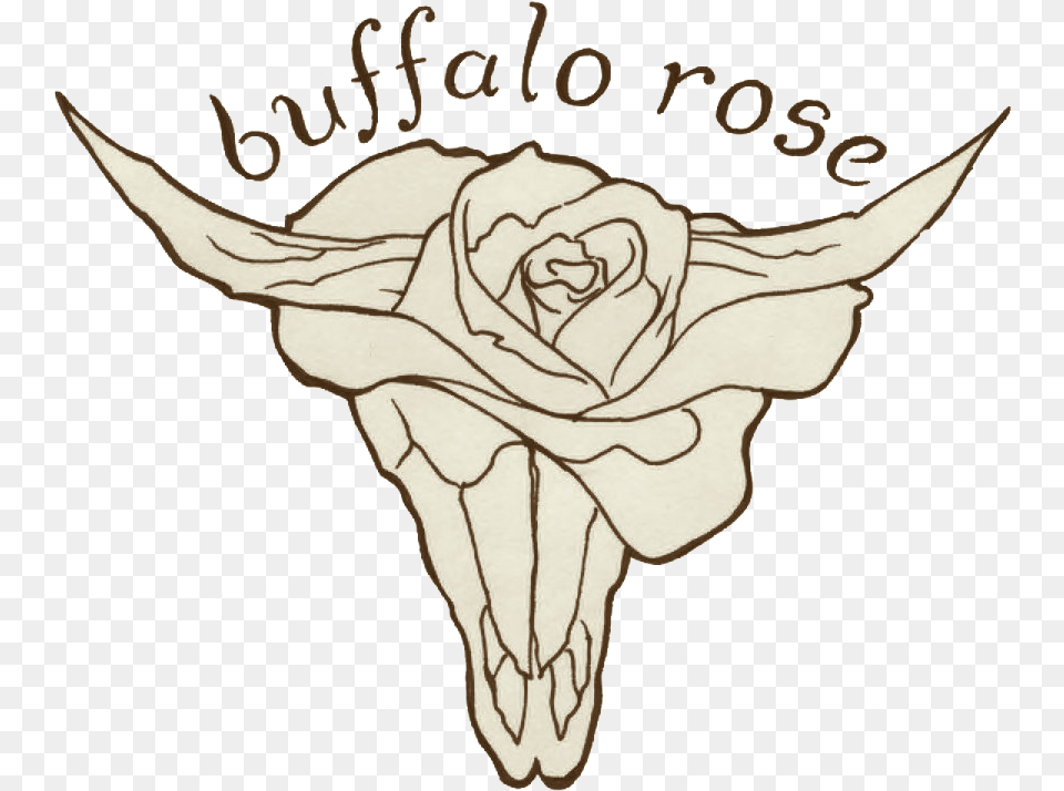 Buffalo Rose Band Music Logo Sketch, Flower, Plant, Art, Person Free Transparent Png