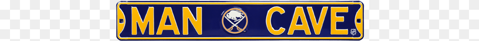 Buffalo Sabres Man Cave Authentic Street Sign Buffalo Sabres Man Cave Street Sign, License Plate, Transportation, Vehicle, Logo Free Png