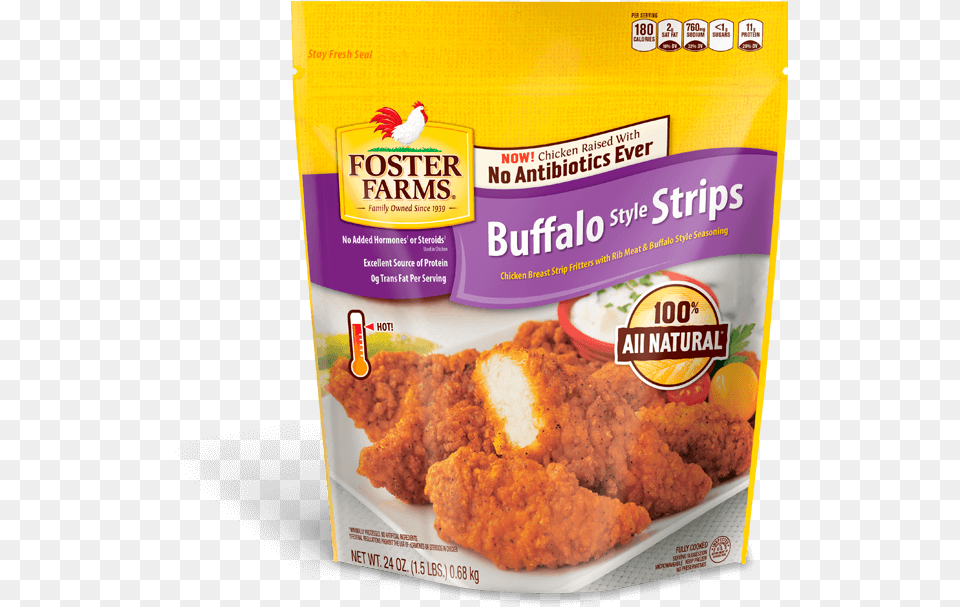 Buffalo Style Strips Foster Farms Chicken Patties, Food, Fried Chicken, Nuggets Free Transparent Png