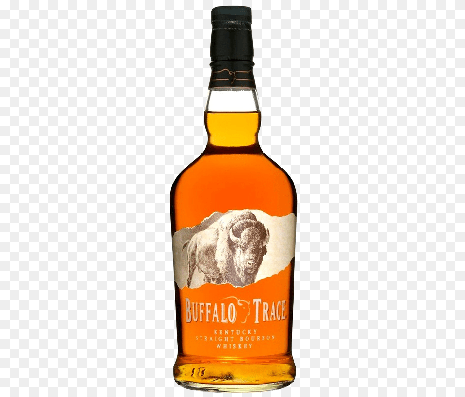Buffalo Trace Kentucky Straight Bourbon Whiskey, Alcohol, Beverage, Liquor, Whisky Png