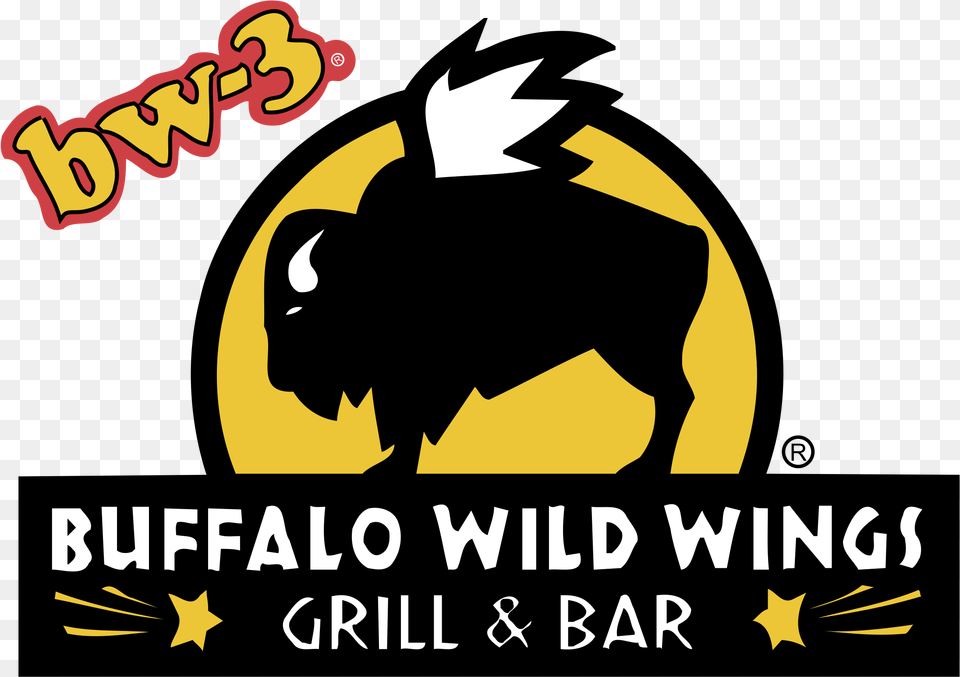 Buffalo Wild Wings Logo Transparent Transparent Buffalo Wild Wings Logo, Animal, Mammal, Wildlife, Cattle Png Image