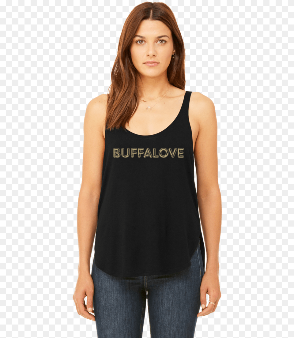 Buffalove Bella Canvas Women39s Flowy Side Slit Tank Style, Blouse, Clothing, Tank Top, Adult Free Png