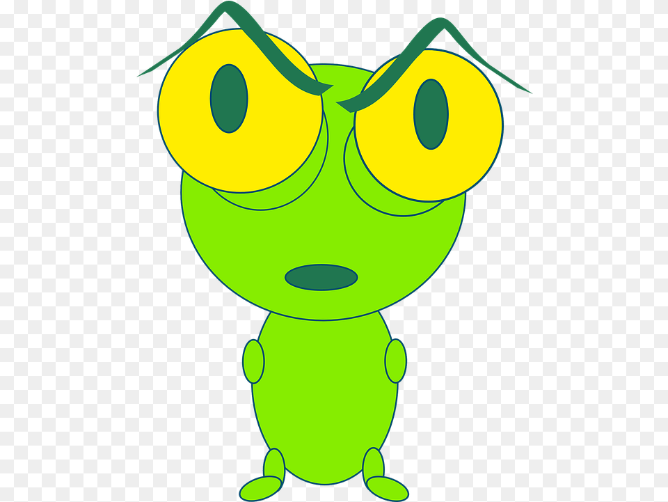 Bug Angry Cartoon Vector Graphic On Pixabay Bug With Big Eyes Cartoon, Alien, Baby, Person, Animal Free Png