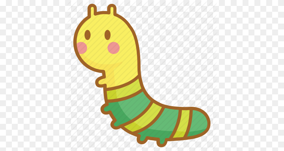 Bug Caterpillar Cute Garden Insect Larvae Nature Icon, Animal Free Png