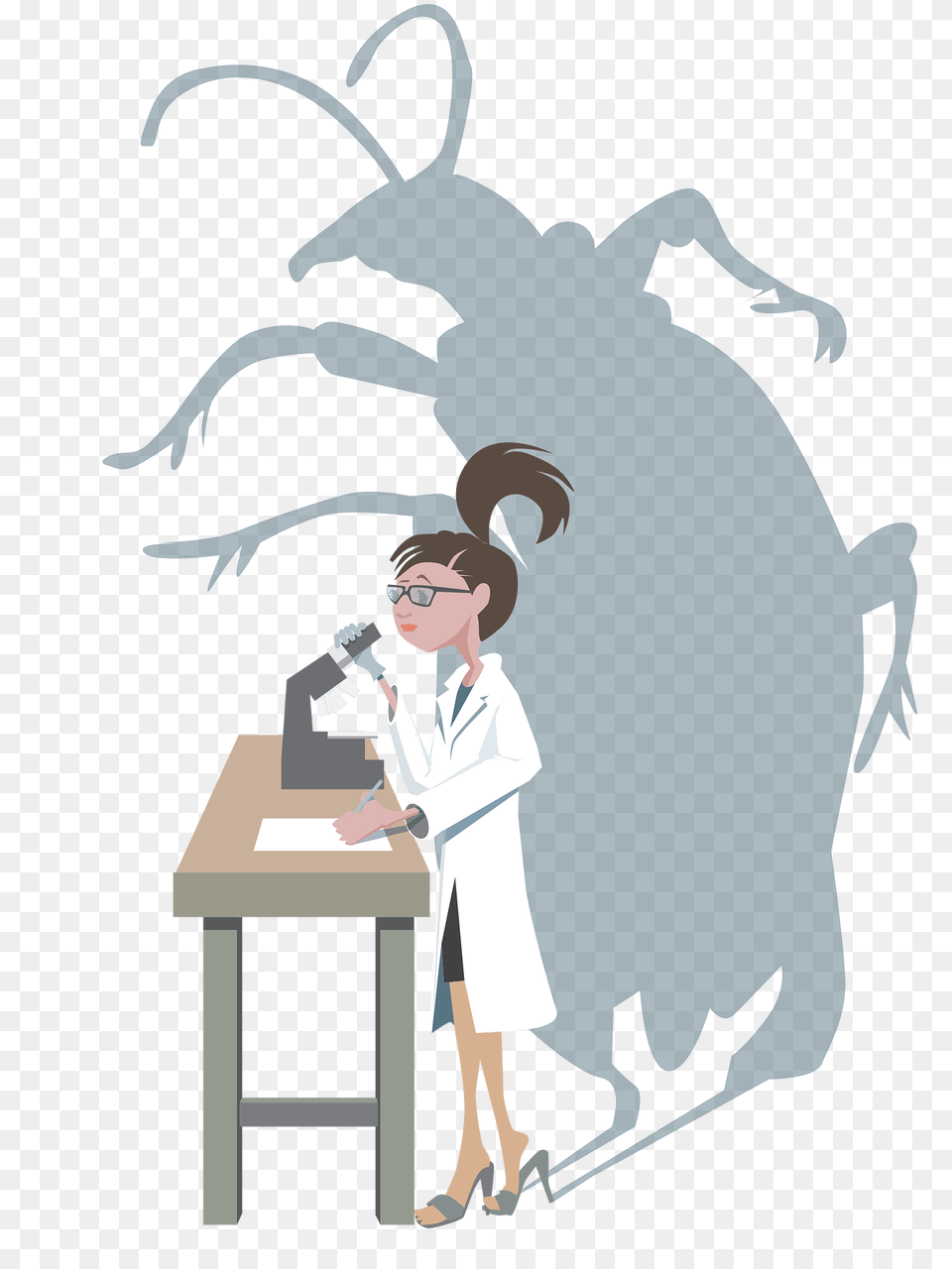Bug Clipart, Clothing, Coat, Lab Coat, Person Free Png