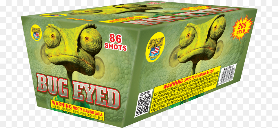 Bug Eyed Bug Eyed Firework, Qr Code, Box, Animal, Lizard Free Png Download