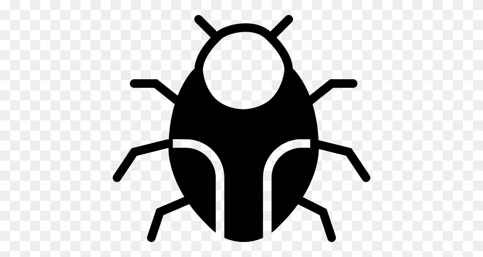 Bug Icon, Gray Png