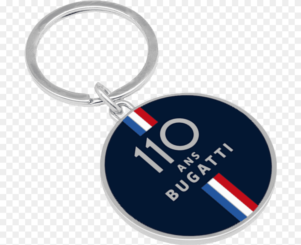 Bugatti 110 Ans Collection Metal Keyring Anniversary Logo 2019 Blue Adult Keychain, Gold Png