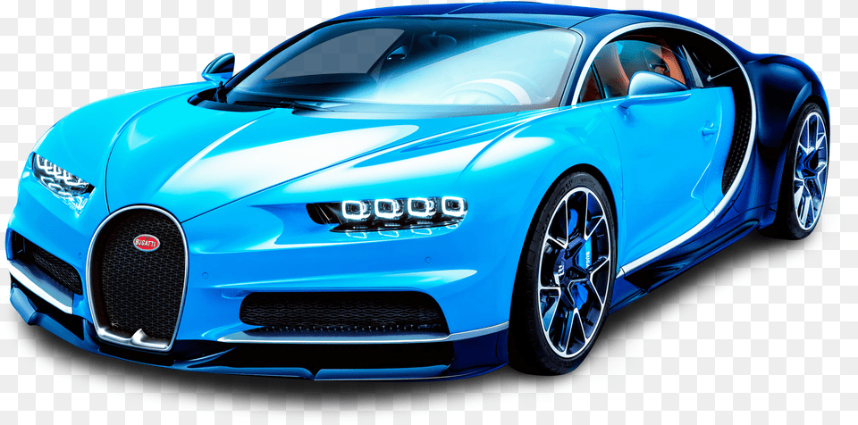 Bugatti Chiron Blue Car Bugatti, Wheel, Vehicle, Coupe, Machine Png Image