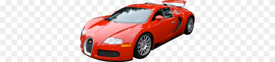Bugatti Red, Car, Vehicle, Coupe, Transportation Png Image
