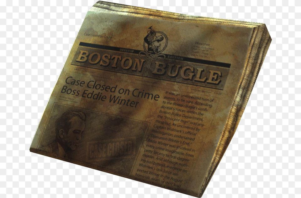 Bugle Boston Bugle Fallout 4 Boston Bugle, Book, Publication, Text, Adult Free Png Download