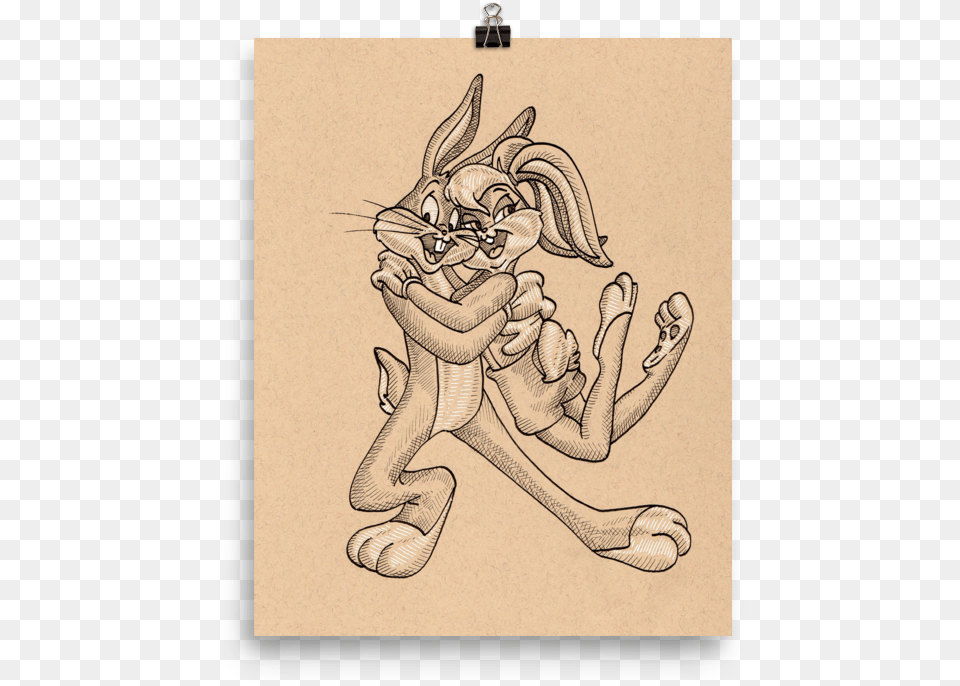 Bugs And Lola Bunny Art Print Sketch, Accessories, Drawing, Baby, Person Free Transparent Png