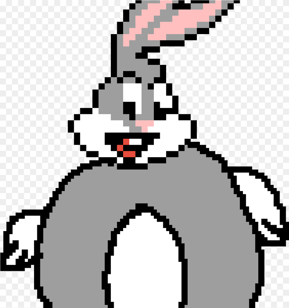 Bugs Bunny Pixel Art Minecraft Transparent Cartoons Easy Pixel Cartoon Characters, Accessories Png Image