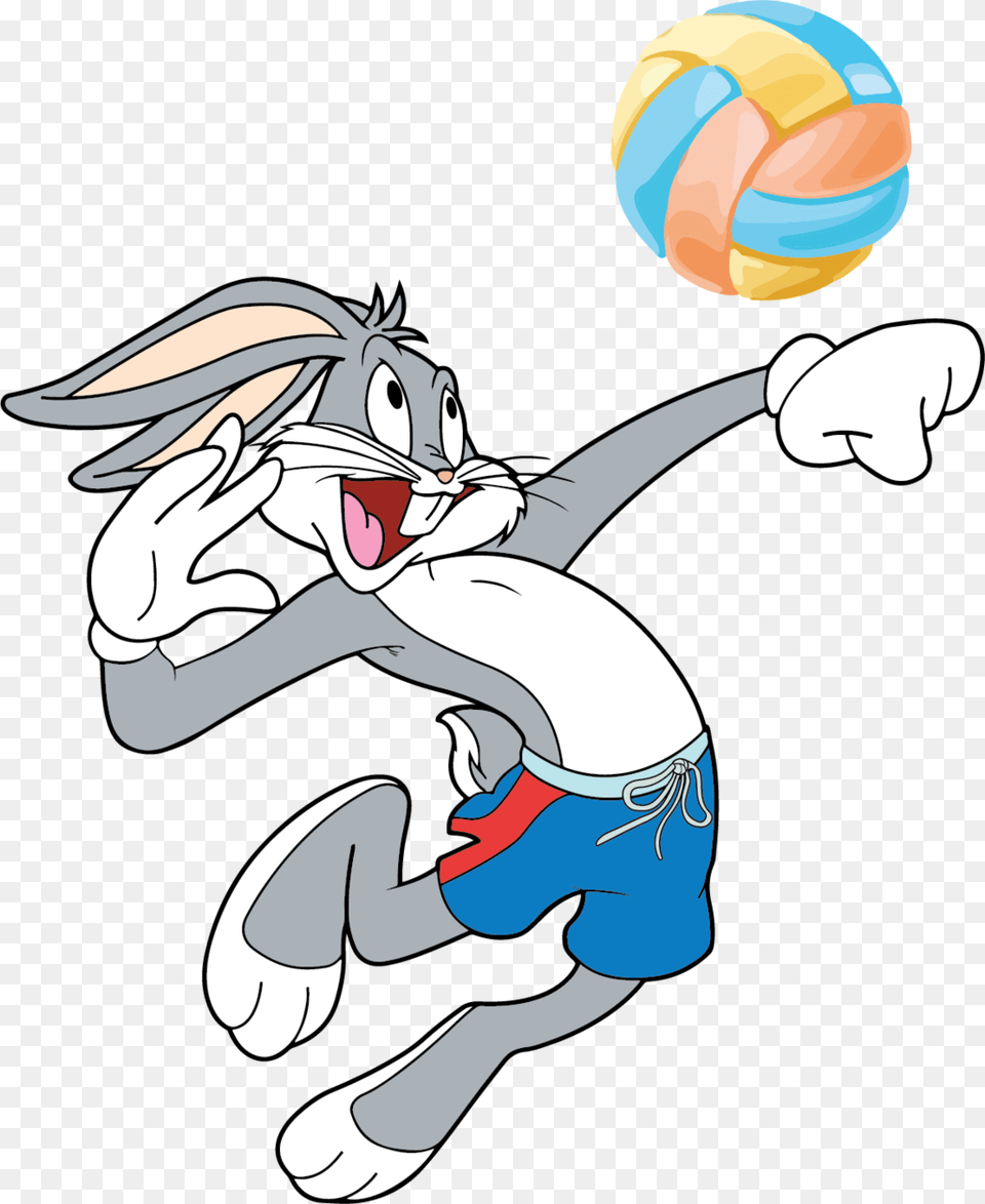 Bugs Bunny Playing Volleyball By Markdekabreak Bugs Bunny Playing Volleyball, Ball, Sport, Soccer, Soccer Ball Png